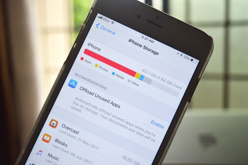 شرح - كيفية تحرير المساحة التخزينية للأيفون على iOS 11