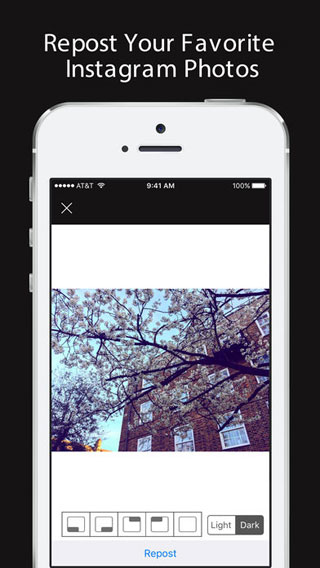 تطبيق Repost for Instagram للتحكم في محتوى انستغرام