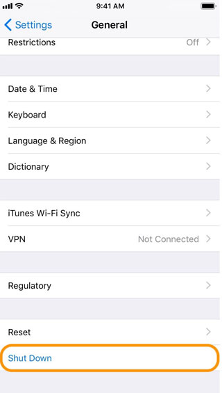 كيفية إطفاء الأيفون و الأيباد على إصدار iOS 11 بدون أزرار