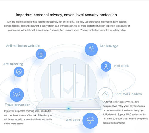 جهاز XIAOMI Mi WiFi 3 راوتر ذكي بمزايا احترافية لزيادة قوة اتصال الانترنت