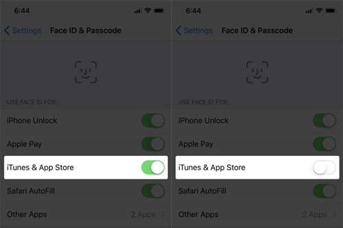 شرح كيفية شراء التطبيقات باستخدام Face ID