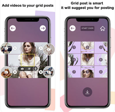 تطبيق Grid Post Maker for Instagram لرفع الصور والفيديو كاملة لانستغرام
