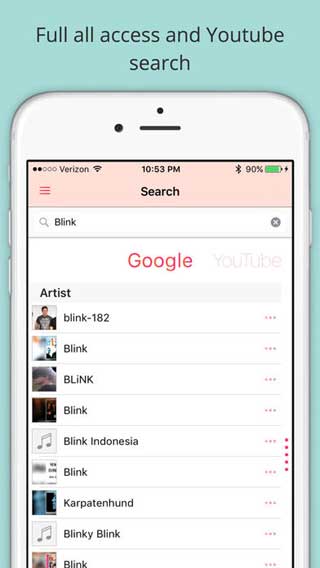 تطبيق gMusic للبحث عن الصوتيات وتشغيلها