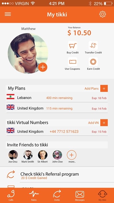 تطبيق Tikki للاتصال الدولي بأفضل المزايا - للأيفون والأندرويد