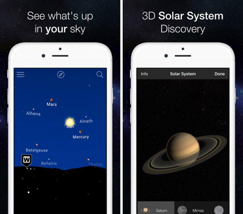 تطبيق Night Sky Map لاستشكاف الفضاء