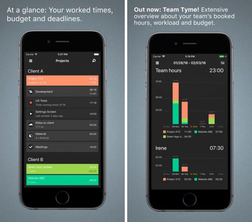 تطبيق Tyme 2 لإدارة أعمالك وأوقاتك