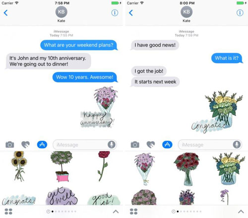 تطبيق Flower Bouquet Stickers لرسائل اي-مسج