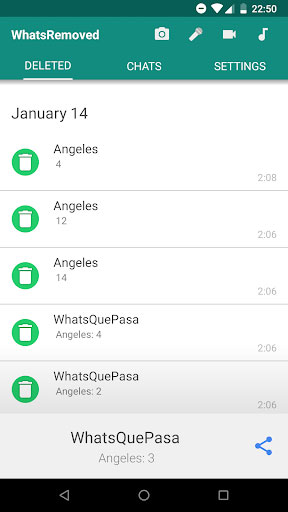 تطبيق WhatsRemoved لمعرفة محتوى رسائل واتس آب المحذوفة