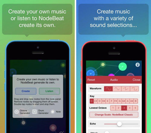 تطبيق NodeBeat لإنشاء النغمات الصوتية