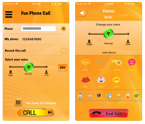 تطبيق Fun Phone Call – IntCall لإجراء مكالمات وهمية طريفة