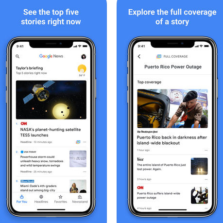 تطبيق جوجل للأخبار Google News متوفر الآن للتحميل!