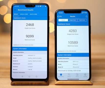 اختبارات الأداء: آيفون X ضد OnePlus 6 - أيهما أفضل ؟!