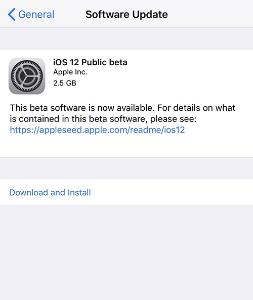 تنزيل و تثبيت iOS 12 Public Beta