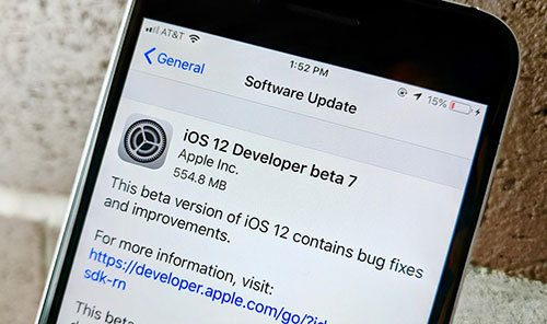 النسخة التجريبية السابعة من iOS 12 - إزالة خاصية مهمة ومشاكل في الأداء!