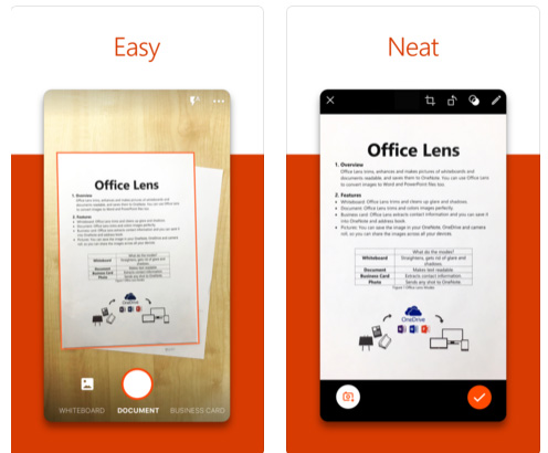 تطبيق Office Lens - لمسح المستندات ضوئياً