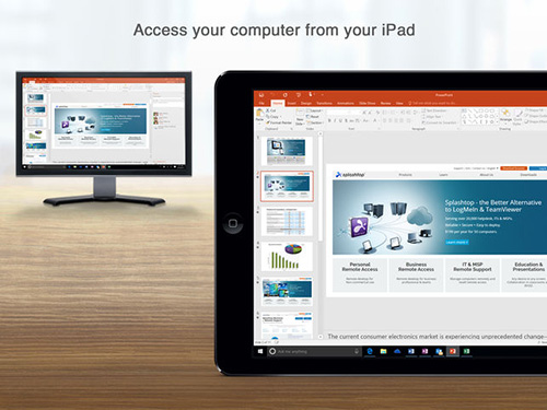 تطبيق Splashtop Personal - للتحكم بحاسوك عبر الآيباد