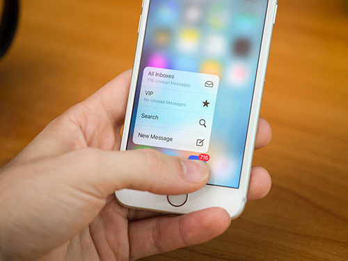 تقنية 3D Touch غير موجودة