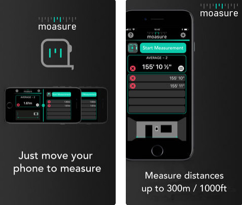 تطبيق Moasure للقياس بواسطة الآيفون