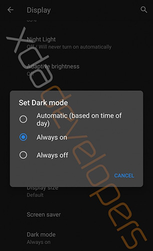 نظام Android Q القادم سيحصل على ميزة الوضع الليلي