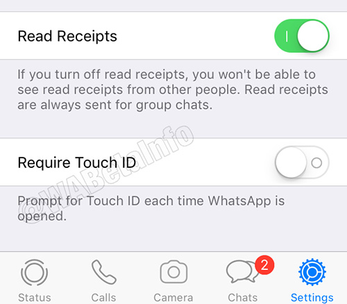 خاصية Touch ID لواتس آب على الآيفون