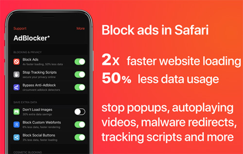 تطبيق AdBlocker⁺ لحجب الإعلانات