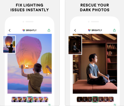 تطبيق Brightly - لإصلاح إضاءة الصور
