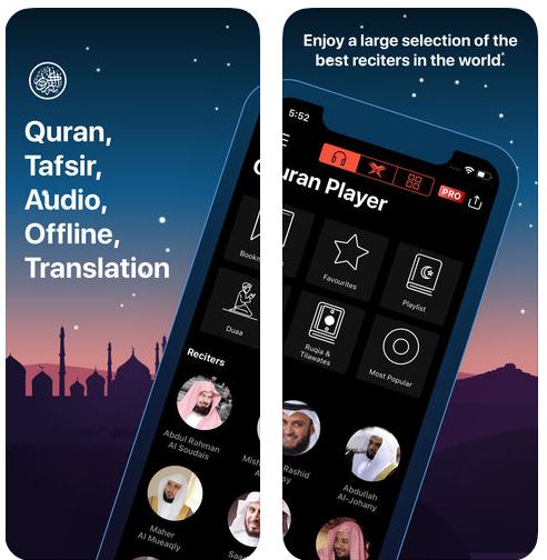 تطبيق قرءان برو - القرءان الكريم بصوت جميع قراء العالم الإسلامي