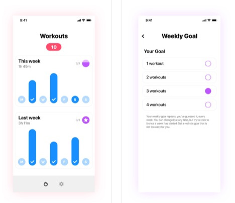 تطبيق Hit The Gym - للمواظبة على التمارين الرياضية