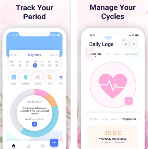 تطبيق Périod Tracker 