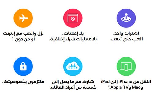 مميزات خدمة الألعاب آبل أركيد Apple Arcade