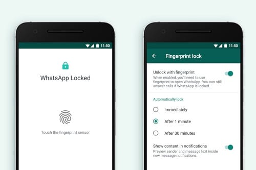 ميزة قفل واتساب ببصمة الإصبع متوفرة الآن لمستخدمي آندرويد في التحديث الأخير