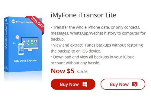 برنامج iMyFone iTransor Lite