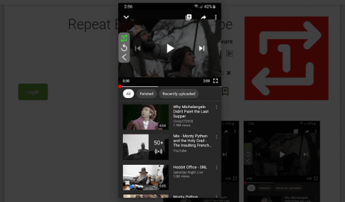 YouTube Repeater App