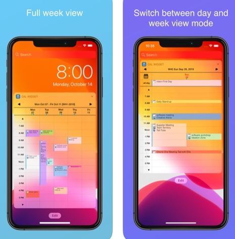 تطبيق Week Calendar Widget Pro لترتيب المهام الأسبوعية