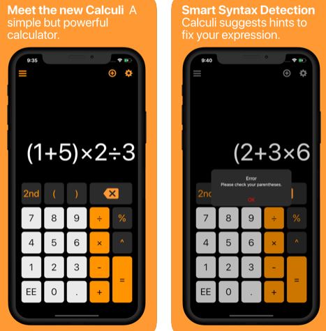 تطبيق Calculi - آلة حاسبة علمية