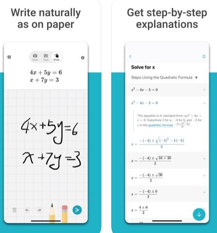 تطبيق Microsoft Math Solver لحل المسائل الرياضية