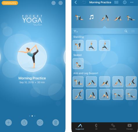 تطبيق Pocket Yoga Teacher لتعلم اليوجا