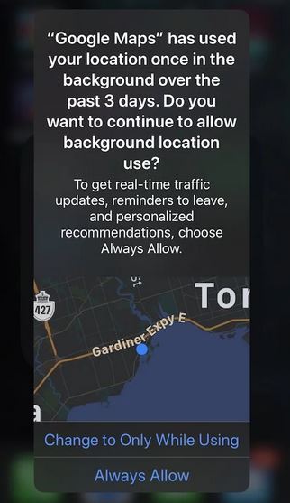 ابل ترد رسمياً بخصوص شكاوى تنبيهات تتبع الموقع المتكررة في iOS 13