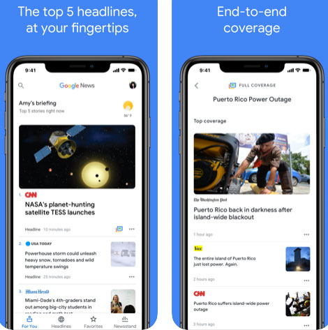 تطبيق Google News الإخباري - بديل أخبار ابل