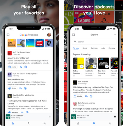 تطبيق جوجل للبودكاست Google Podcasts