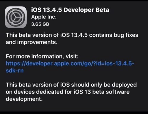 ابل تبدأ في اختبار تحديث iOS 13.4.5 - ما الجديد؟