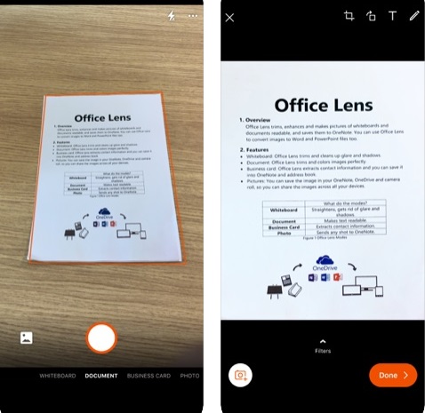 تطبيق Microsoft Office Lens - لتصوير المستندات والأوراق