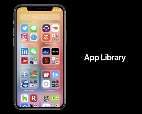 تحديث iOS 14 - مكتبة التطبيقات App Library