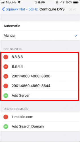 كيفية تغيير عنوان DNS الخاص بك على الأندرويد والآيفون