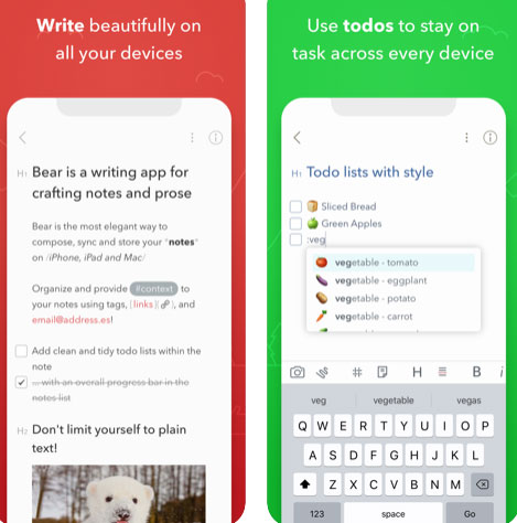 تطبيق Bear لكتابة الملاحظات الشخصية