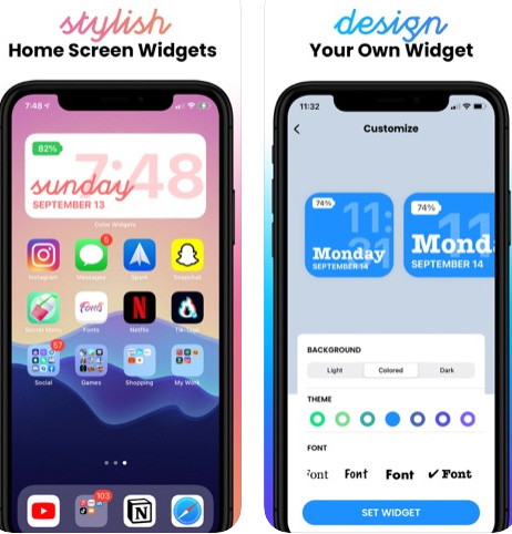 تطبيق  Color Widgets - اصنع ويدجت خاصة بك!