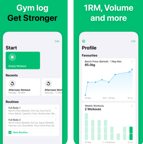 تطبيق Taurus Workout Tracker لهواة التمارين الرياضية