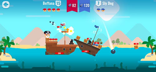 لعبة Pirate Battles - معارك بحرية!