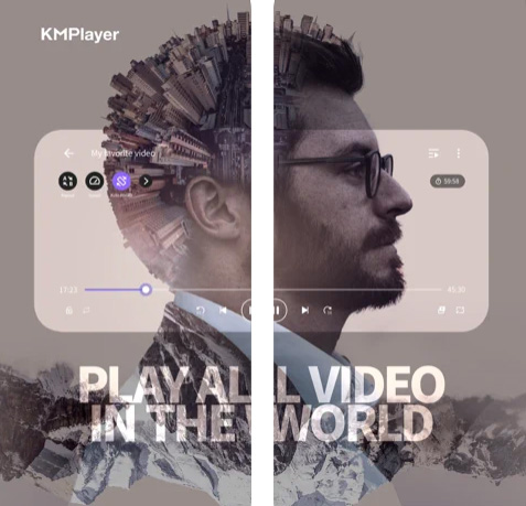 تطبيق KMPlayer مشغل فيديو وصوتيات مميز