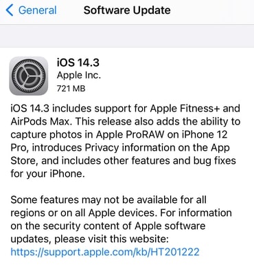 لماذا تحديث iOS 14.3 مهم؟ 